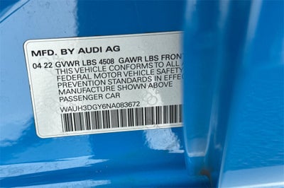 2022 Audi S3 2.0T Premium Plus quattro