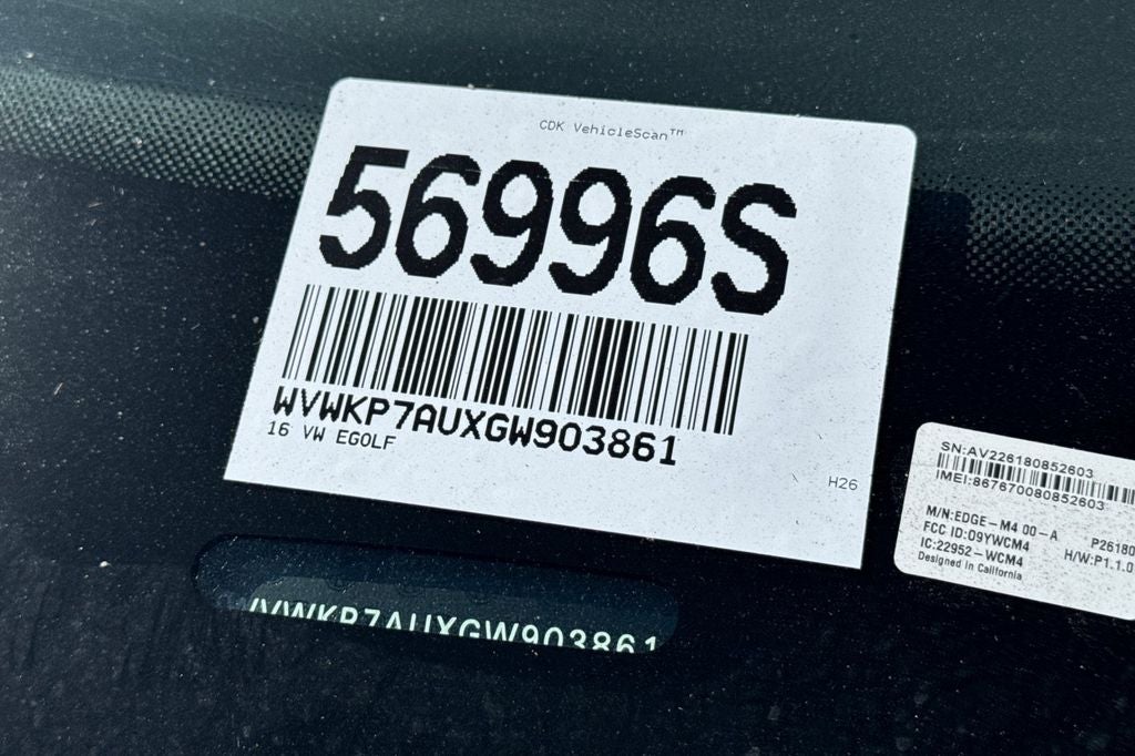 2016 Volkswagen e-Golf SE